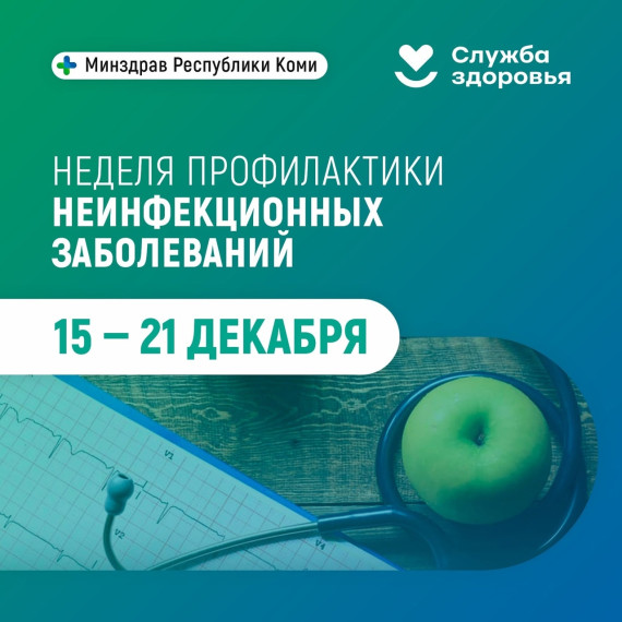 Неделя профилактики неинфекционных заболеваний 15-21 января.